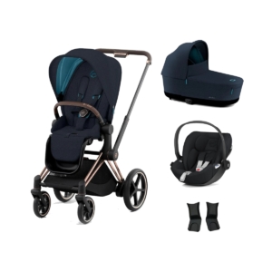 Cybex e-Priam Rose Gold Pushchair with Lux Carry Cot & Cloud Z C