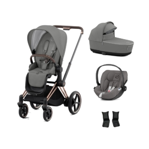 Cybex e-Priam Rose Gold Pushchair with Lux Carry Cot & Cloud Z C