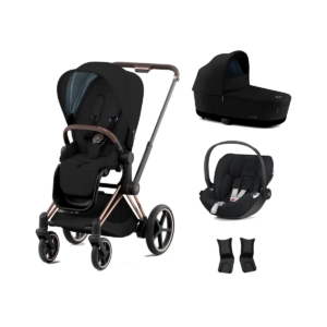 Cybex e-Priam Rose Gold Pushchair with Lux Carry Cot & Cloud Z C