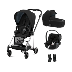 Cybex Mios Chrome Pushchair with Lux Carry Cot & Cloud Z Car Sea