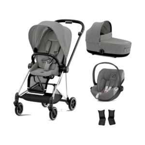 Cybex Mios Chrome Pushchair with Lux Carry Cot & Cloud Z Car Sea