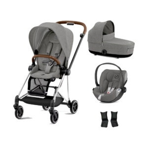 Cybex Mios Chrome Pushchair with Lux Carry Cot & Cloud Z Car Sea