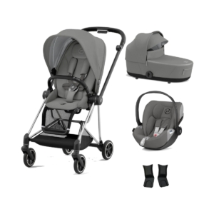 Cybex Mios Chrome Pushchair with Lux Carry Cot & Cloud Z Car Sea