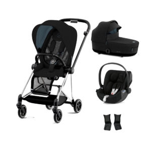 Cybex Mios Chrome Pushchair with Lux Carry Cot & Cloud Z Car Sea