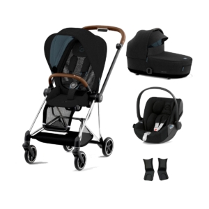 Cybex Mios Chrome Pushchair with Lux Carry Cot & Cloud Z Car Sea