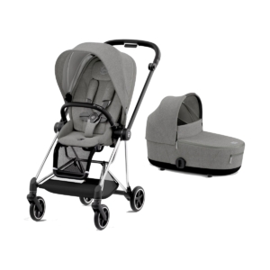 Cybex Mios Chrome Pushchair with Lux Carry Cot-Manhattan Grey/Bl