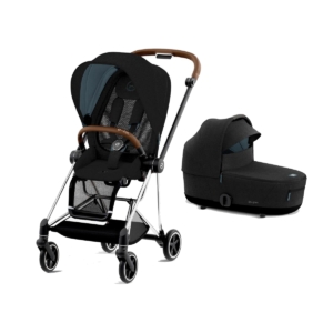 Cybex Mios Chrome Pushchair with Lux Carry Cot-Stardust Black Pl