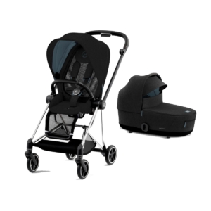 Cybex Mios Chrome Pushchair with Lux Carry Cot-Stardust Black/Bl