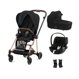 Cybex Mios Rose Gold Pushchair with Lux Carry Cot & Cloud Z Car