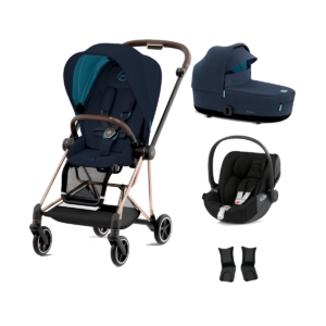 Cybex Mios Rose Gold Pushchair with Lux Carry Cot & Cloud Z Car