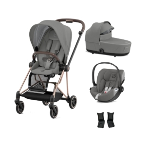 Cybex Mios Rose Gold Pushchair with Lux Carry Cot & Cloud Z Car