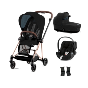Cybex Mios Rose Gold Pushchair with Lux Carry Cot & Cloud Z Car