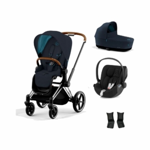 Cybex Priam Chrome Pushchair with Lux Carry Cot & Cloud Z Car Se