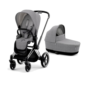 Cybex Priam Chrome Pushchair with Lux Carry Cot-Manhattan Grey P
