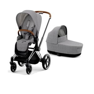 Cybex Priam Chrome Pushchair with Lux Carry Cot-Manhattan Grey P