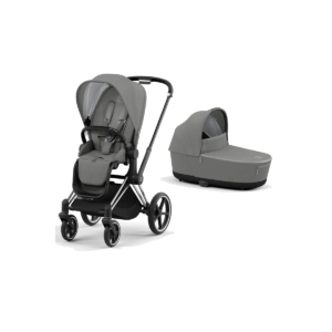 Cybex Priam Chrome Pushchair with Lux Carry Cot-Soho Grey/Black