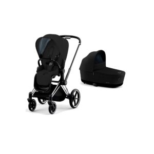 Cybex Priam Chrome Pushchair with Lux Carry Cot-Stardust Black/B