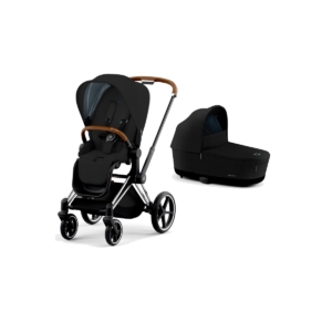 Cybex Priam Chrome Pushchair with Lux Carry Cot-Stardust Black/B