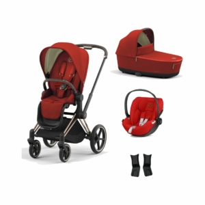 Cybex Priam Rose Gold Pushchair with Lux Carry Cot & Cloud Z Car