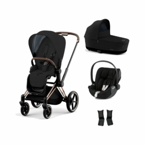 Cybex Priam Rose Gold Pushchair with Lux Carry Cot & Cloud Z Car