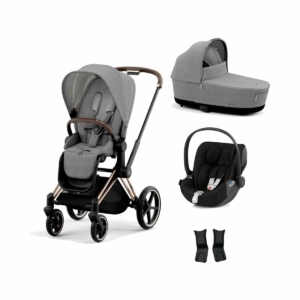Cybex Priam Rose Gold Pushchair with Lux Carry Cot & Cloud Z Car