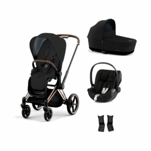 Cybex Priam Rose Gold Pushchair with Lux Carry Cot & Cloud Z Car