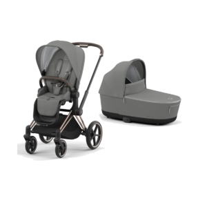 Cybex Priam Rose Gold Pushchair with Lux Carry Cot-Soho Grey (Ne