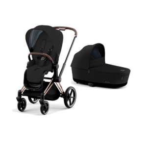 Cybex Priam Rose Gold Pushchair with Lux Carry Cot-Stardust Blac