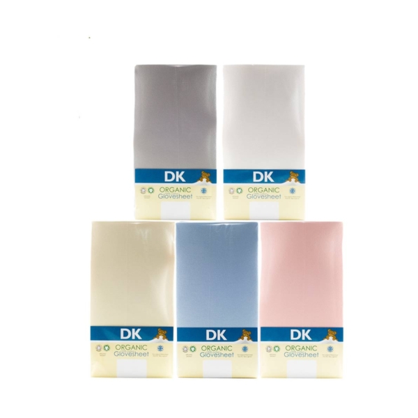 DK Glove ORGANIC Fitted Cotton Sheet for Large Travel Cots 105x7
