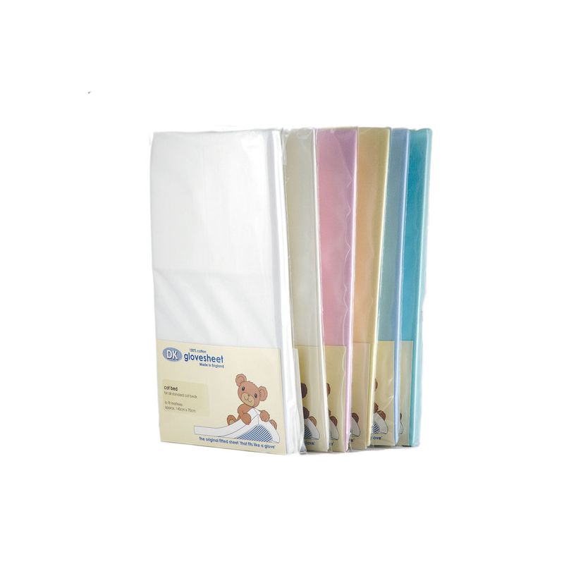 DK Glovesheets Fitted COTTON Sheet for Large Moses Basket 78x33