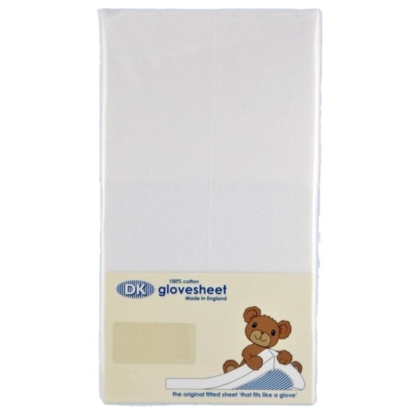 DK Glovesheets Fitted COTTON Sheet for Small Moses Basket 73x30-