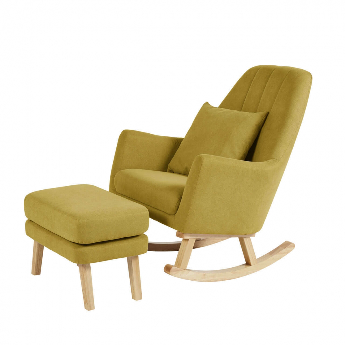 Ickle Bubba Eden Nursery Chair and Stool-Ochre