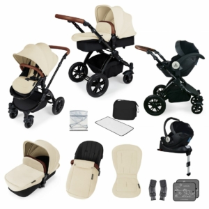 Ickle Bubba Stomp V3 Black Frame I-SIZE Travel System With Mercu