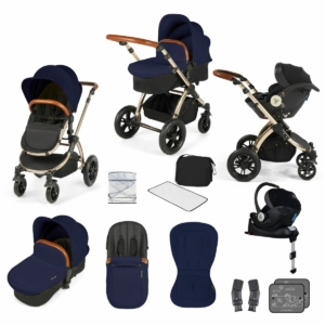 Ickle Bubba Stomp V3 Champagne Frame I-SIZE Travel System With M