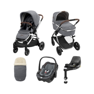 Maxi Cosi Adorra Luxe 3in1 Travel System with Chrome Chassis-Twi