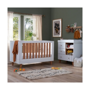 Tutti Bambini Como 2 Piece Roomset-White/Rosewood
