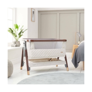 Tutti Bambini CoZee Luxe Bedside Crib-Walnut/Cream