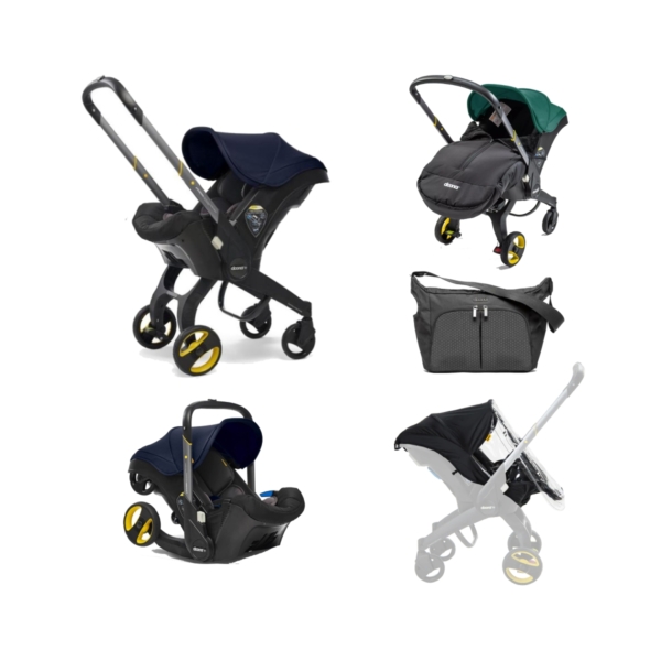 Doona Infant Car Seat Stroller Premium Bundle-Royal Blue