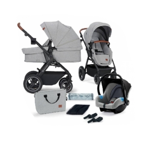 Kinderkraft B-Tour 3in1 with Mink Car Seat Travel System-Light G