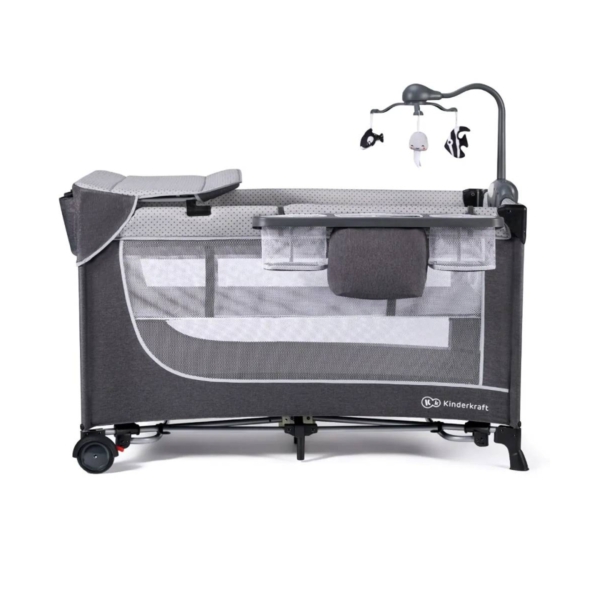Kinderkraft Leody Travel Cot-Grey