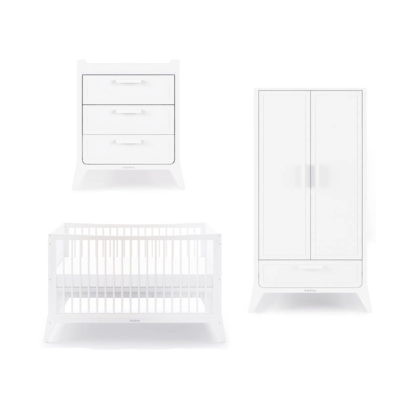 SnuzFino 3 Piece Nursery Furniture Set-White