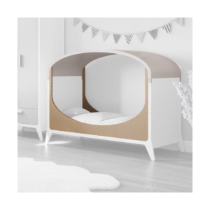 SnuzFino Cot Bed Toddler Kit-White/Natural