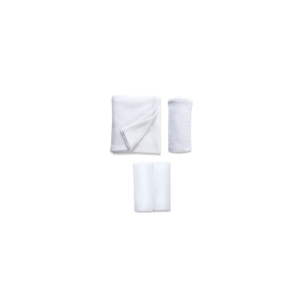 Clair De Lune Micro-Fresh Cot Bed Starter Set-White
