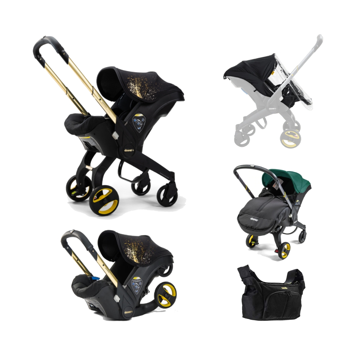 Doona™ Infant Car Seat Stroller Gold Edition Bundle-Black/Gold