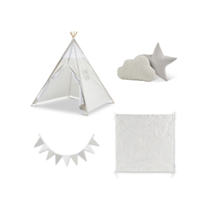 Ickle Bubba Teepee Playtime 4 Piece Play Bundle-Grey