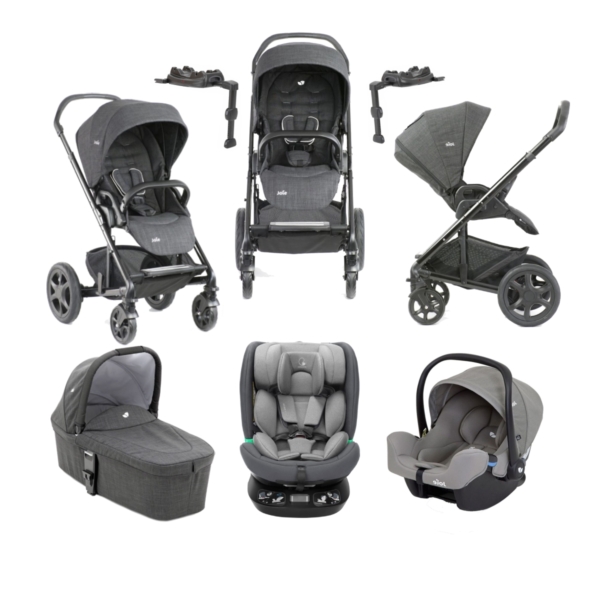 Joie Chrome DLX (I-Snug & I-Size) 5 Piece Travel System With iso