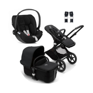 Bugaboo Fox 3 Complete Cloud Z Travel System Bundle-Black/Midnig