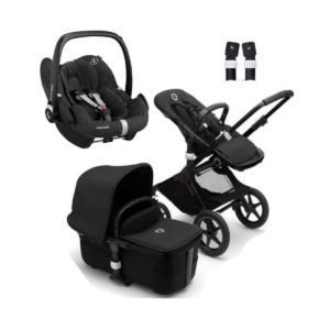 Bugaboo Fox 3 Complete Pebble Pro Travel System Bundle-Black/Mid