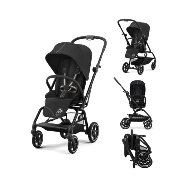 Cybex Eezy S Twist+2 Pushchair-Moon Black/Black (2022)
