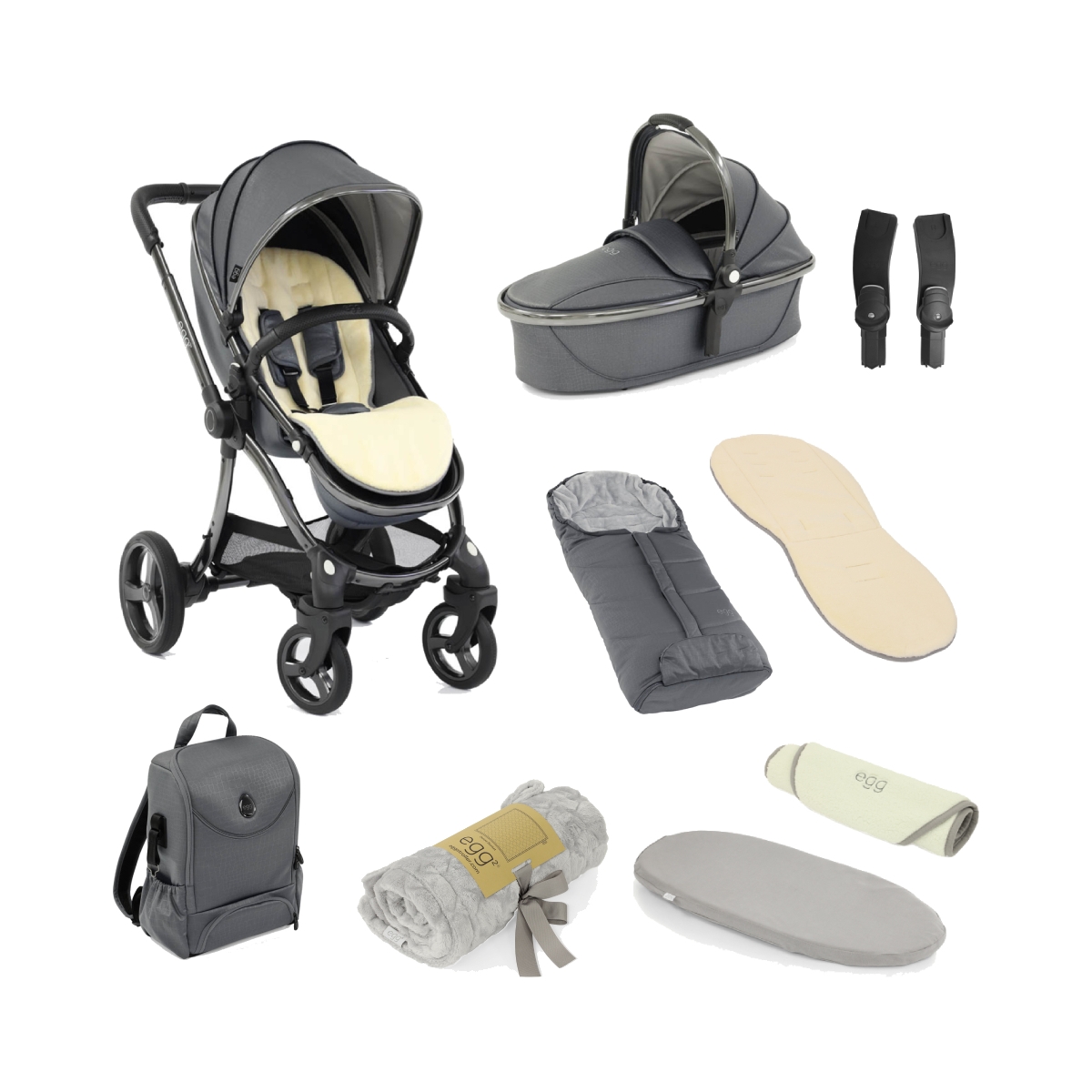 egg® 2 9 Piece Snuggle Bundle-Jurassic Grey (2022)